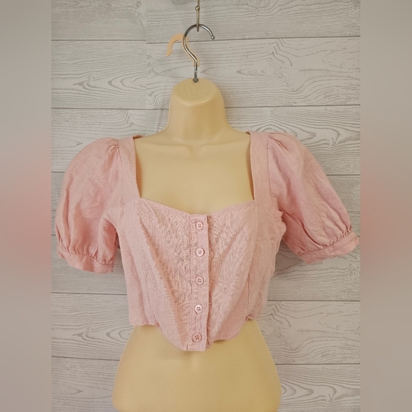 Reformation - Women's Pink Crop Top with Chic Design Sz XS - Picture 3 of 8